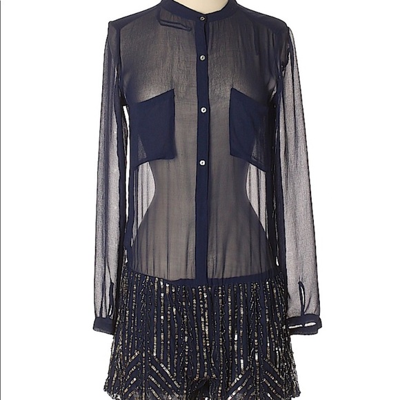 Zara Dresses & Skirts - Zara Trafaluc Navy romper dress